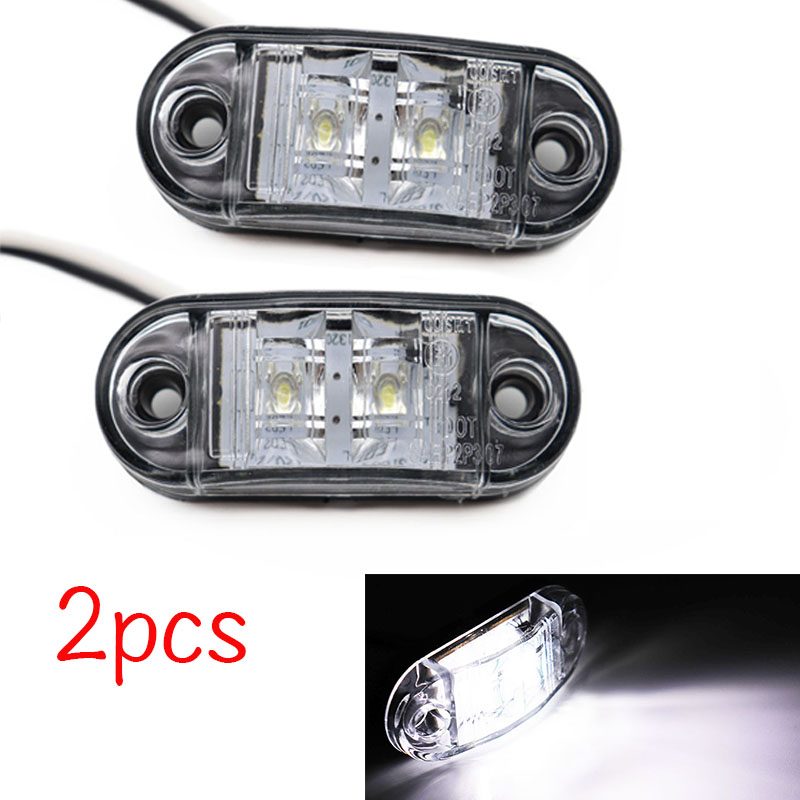 オートトレーラートラックトラックランプ2PCS 12V / 24V LEDサイドマーカーライト車外灯警告テールライト