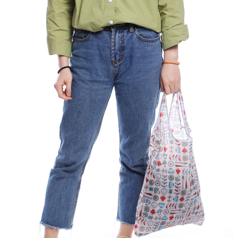 Fällbara shoppingkassar för matvaror Återvinningsbar livsmedelsbutik Tote påse miljövänlig tunga tvättbar shoppingväska