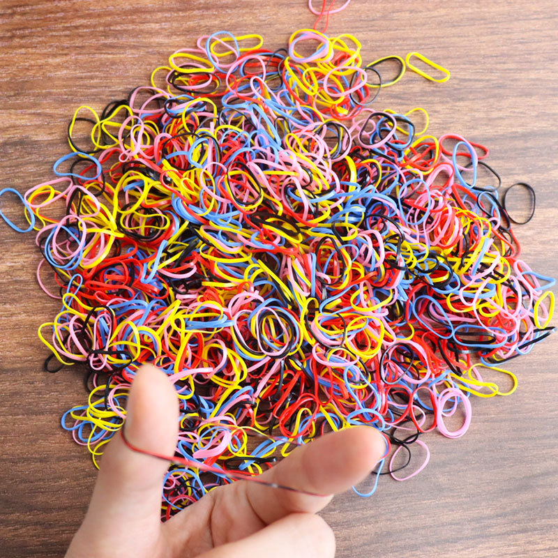 1000 pezzi usa elastico band band band per capelli per bambini cravatte per capelli cravatte elastiche peli elastici accessori per capelli per bambini