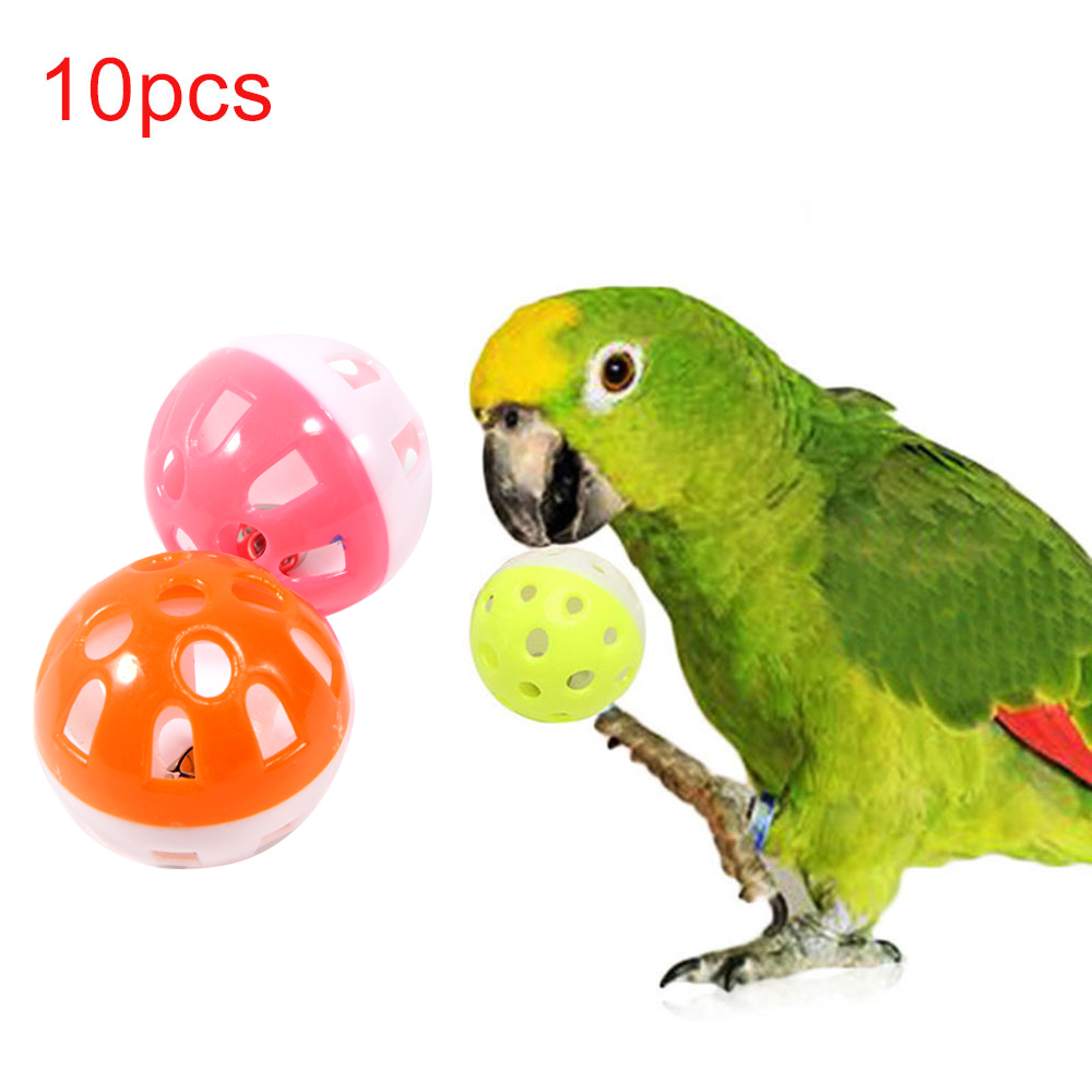 Haustier Vogelbedarf Papageienspielzeug Bunte hohle rollende Glocke Ball Sittich Nymphensittich Papagei Kaukäfig Spaßspielzeug
