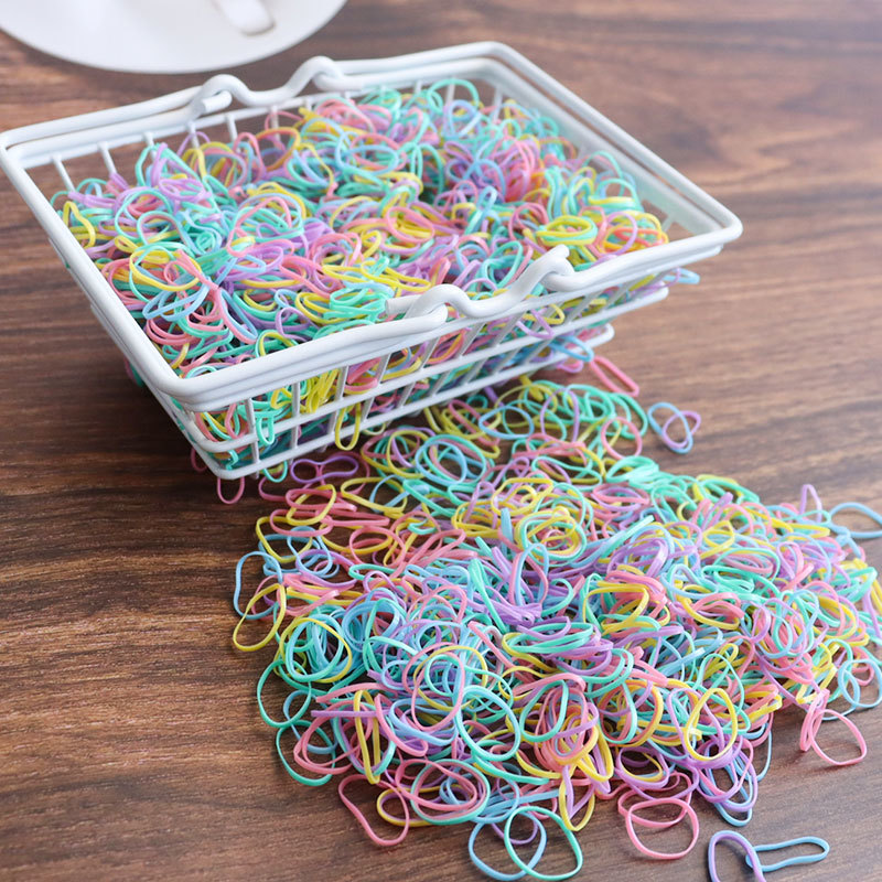 1000 pezzi usa elastico band band band per capelli per bambini cravatte per capelli cravatte elastiche peli elastici accessori per capelli per bambini