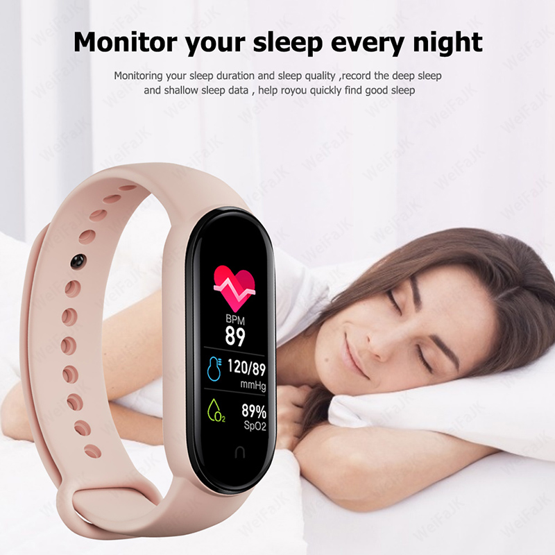 2021 Wersja globalna M6 Band Smart Watch Mężczyźni Kobiety SmartWatch Fitness Sport Bransoletka do Apple Huawei Xiaomi Mi Smartband Zegarki