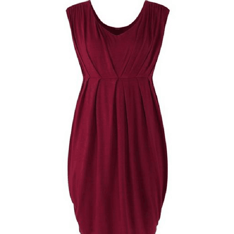 Pregnant Women Knitted Sleeveless Dress - Amexza