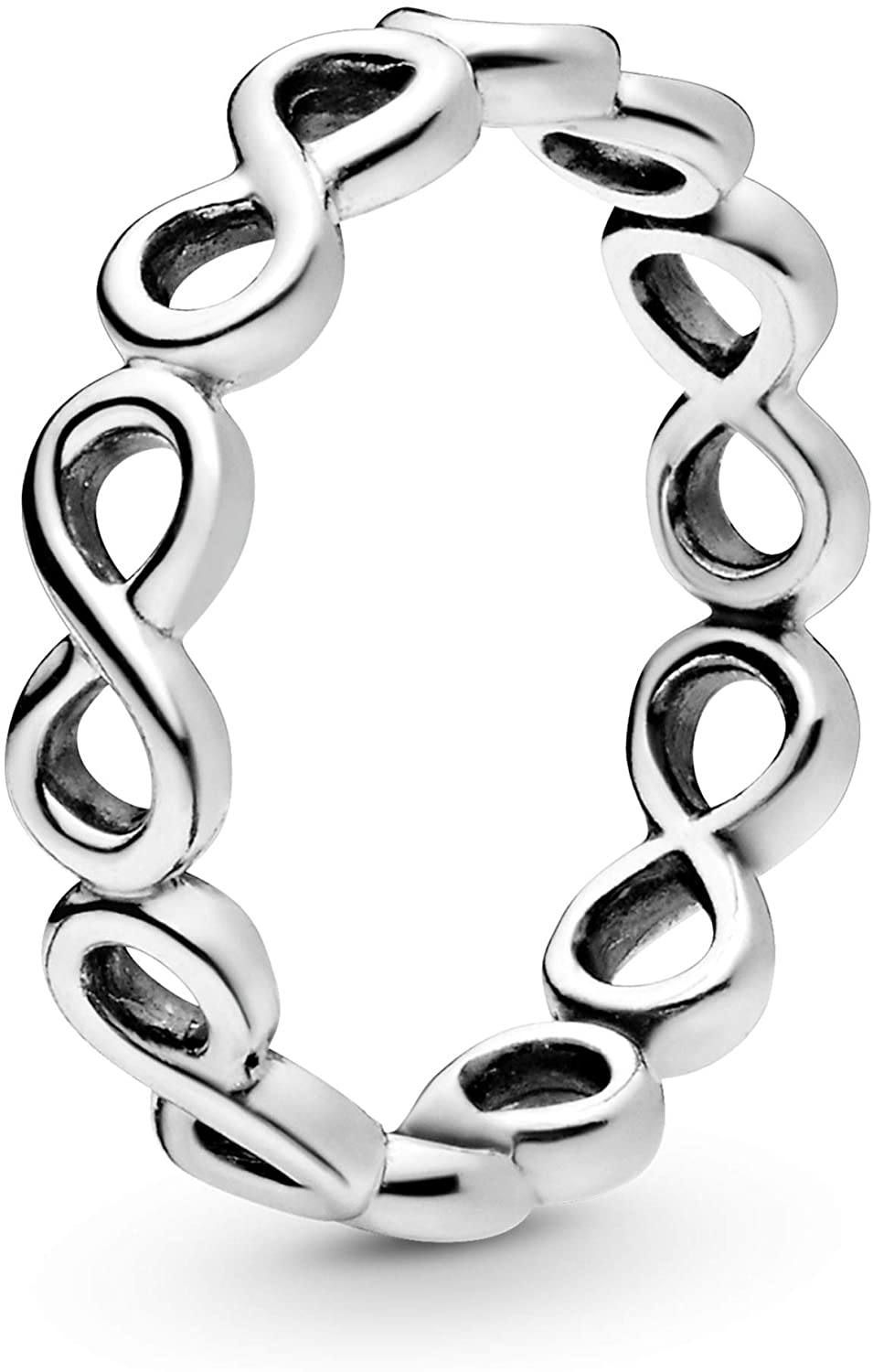 Pandora Jewelry Simple Infinity Band Sterling Silver Ring, Size 7.5