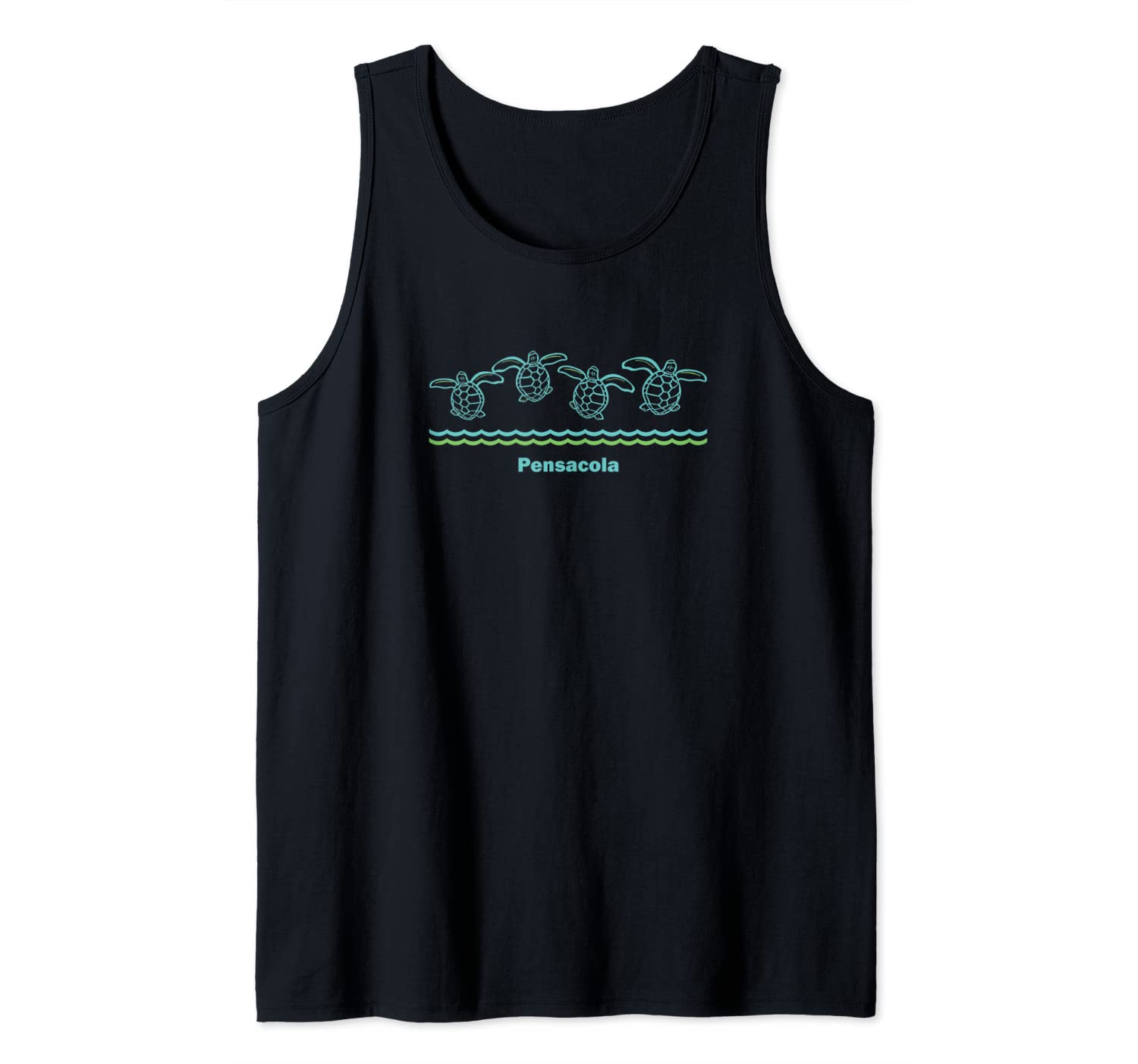 Buy cheap Pensacola Florida T-Shirt Retro Sea Blue Tribal Turtle Tank Top f...