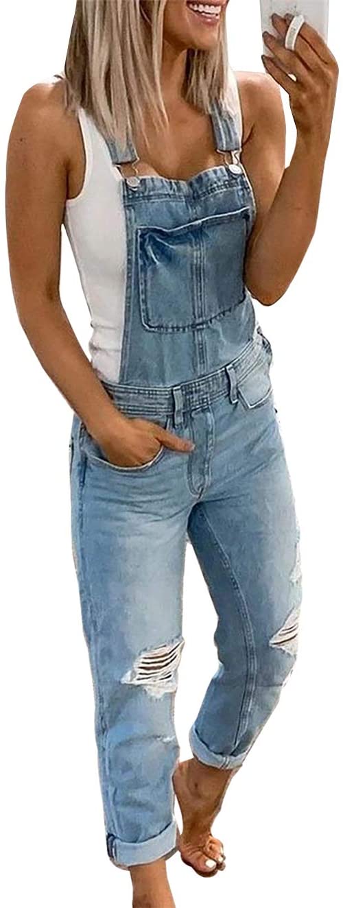 wide leg denim overalls