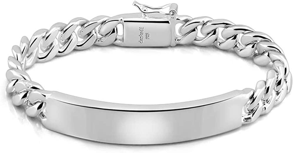 Curb Chain  *Classic* Men/'s Bracelet 925 Sterling Silver