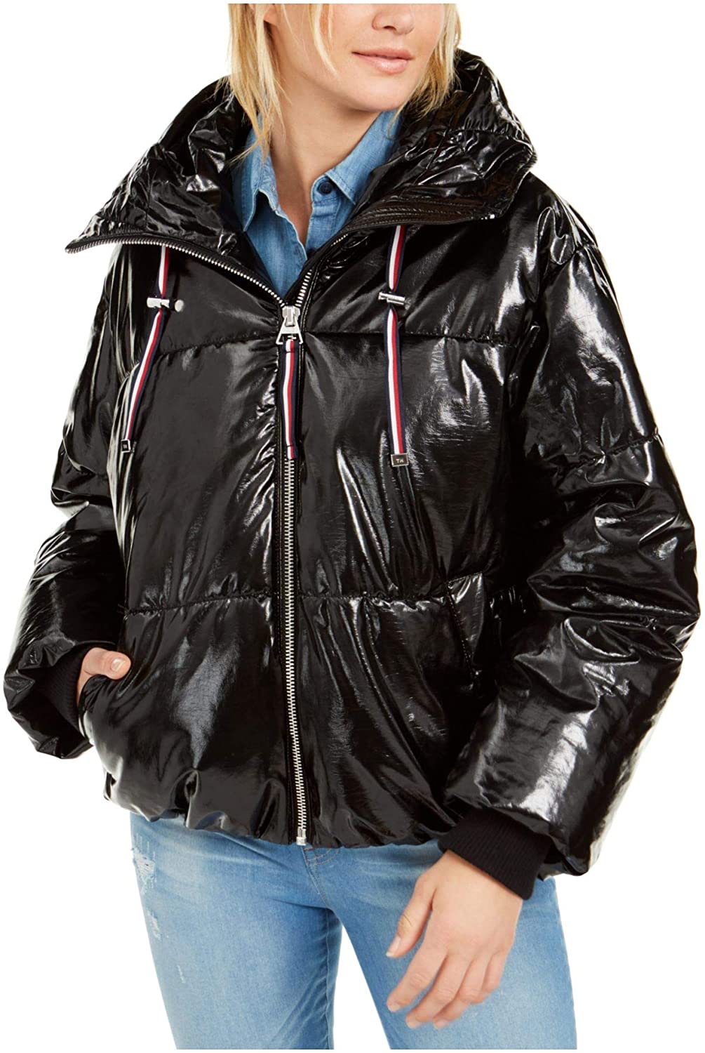 tommy hilfiger women's black coat