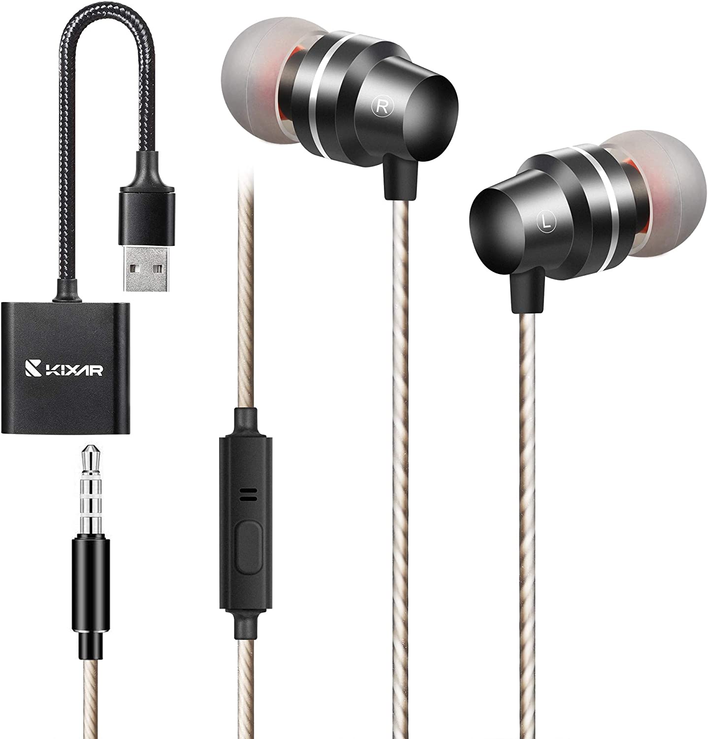 wired earbuds with mic for pc