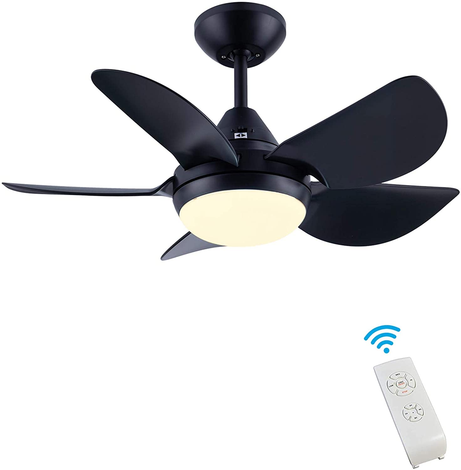 Cjoy Ceiling Fan With Light 30 Inch Small Modern Ceiling Fan With 5 Reversible Blades 3000k Remote Controls For Indoor Outdoor Black Ceiling Fans Dhgate Com